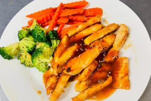 Osaka Ramen Hibachi Pewaukee teriyaki chicken broccoli and carrots